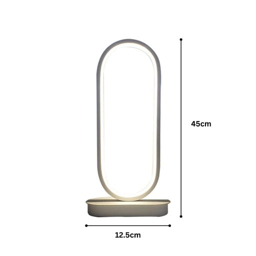 GOMINIMO LED Aluminium Desk Night Lamp Oval Shape (White)