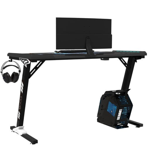 EKKIO RGB Gaming Desk Z Shape Black 100cm