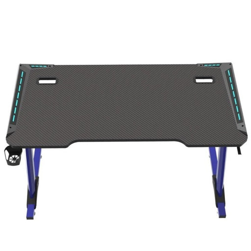 EKKIO RGB Gaming Desk Z Shape Blue 140cm