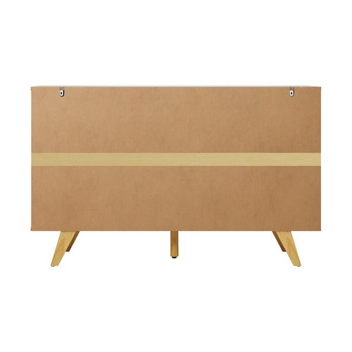 Oikiture 6 Chest of Drawers Lowboy Wooden White