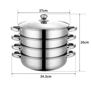 TOQUE Stainless Steel Steamer Meat Vegetable-1954802797237112834