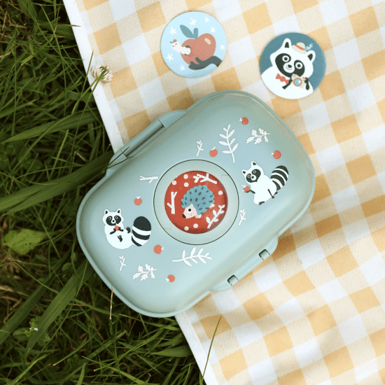 Monbento Gram Snack Box-Green Raccoon Green Raccoon-1954803050044592134