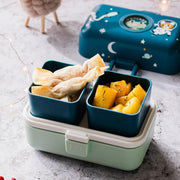 Monbento Tresor Graphic Kids's Bento Box- Cosmic Blue Cosmic Blue-1954803050392719365