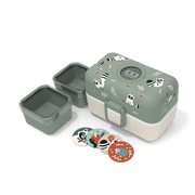 Monbento Tresor Graphic Kids's Bento Box- Green Raccoon Green Raccoon-1954803050564685826
