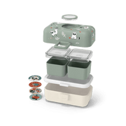 Monbento Tresor Graphic Kids's Bento Box- Green Raccoon Green Raccoon-1954803050564685828