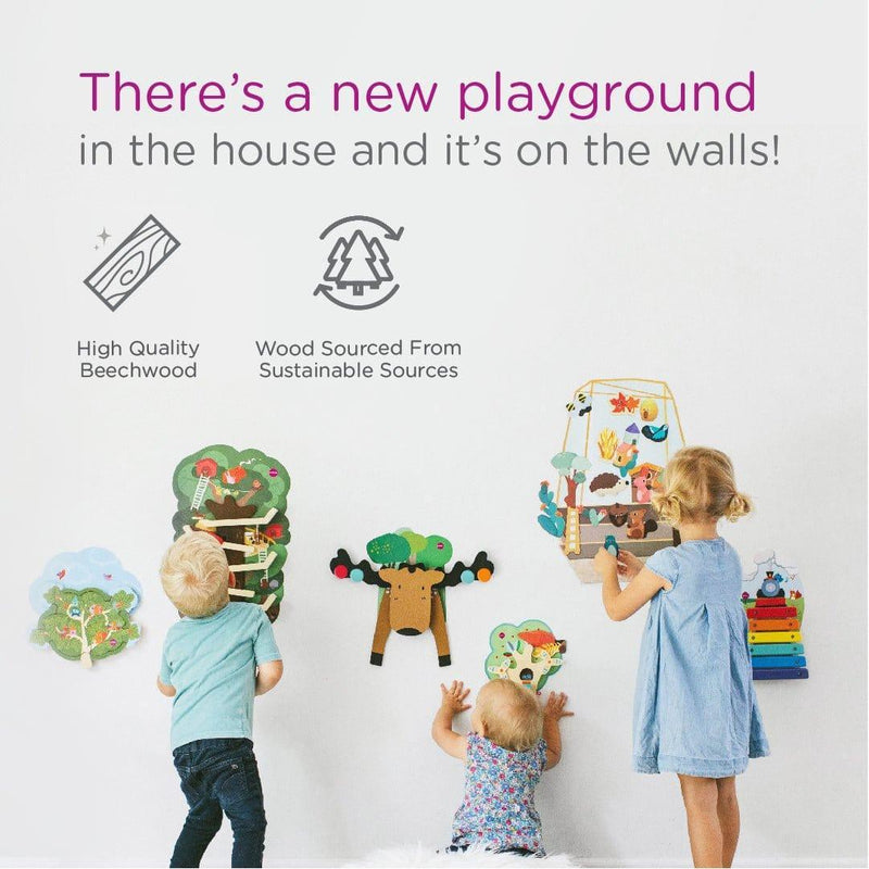 Oribel VertiPlay Wall Toy: Hoppy Bunny and Friends-1954803093464027140