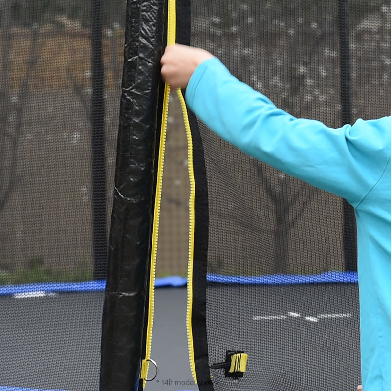 8ft Replacement Trampoline Safety Net Outdoor Enclosure 6 Pole
