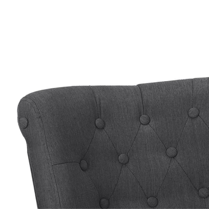 vidaXL French Chair Grey Fabric