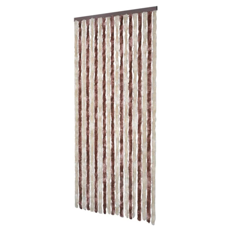 vidaXL Insect Curtain Beige and Light Brown 90x220 cm Chenille