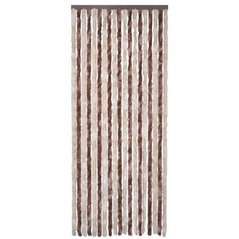 vidaXL Insect Curtain Beige and Light Brown 90x220 cm Chenille