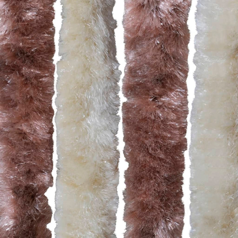 vidaXL Insect Curtain Beige and Light Brown 90x220 cm Chenille