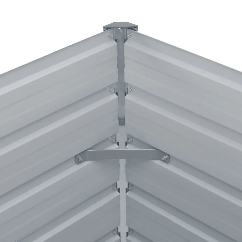 vidaXL Raised Garden Bed 160x80x77 cm Galvanised Steel Grey
