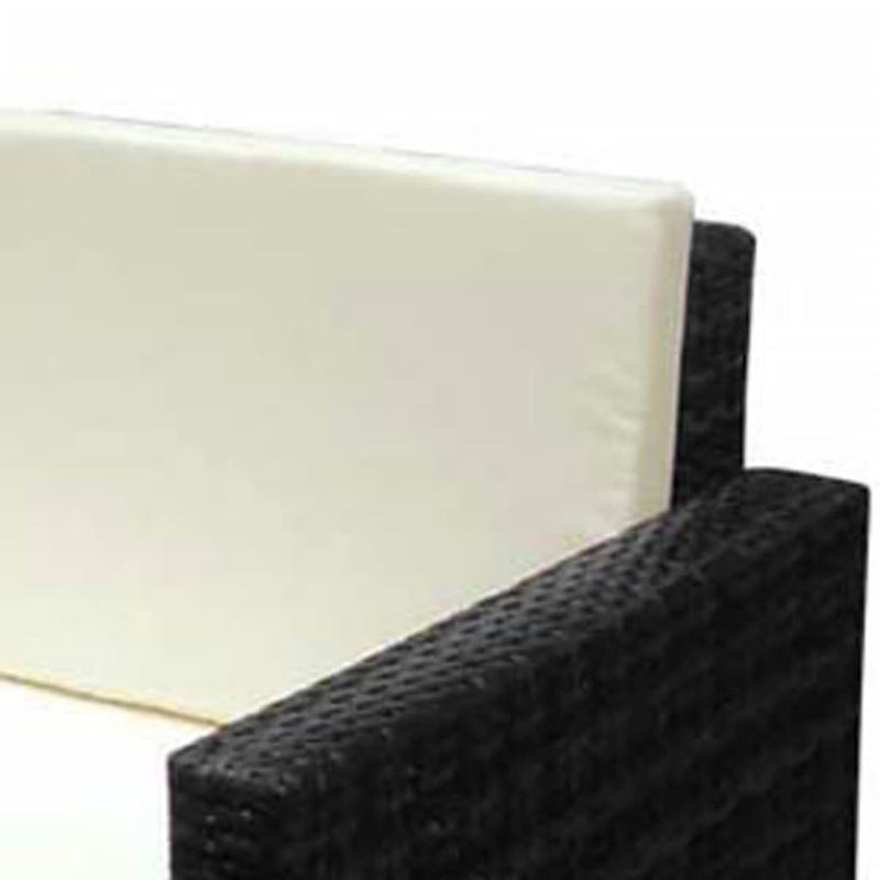 vidaXL 2 Piece Garden Lounge Set with Cushions Poly Rattan Black