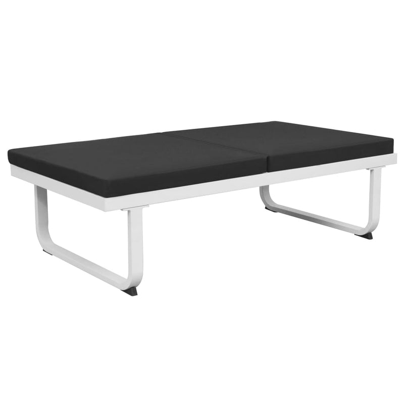vidaXL 5 Piece Garden Lounge Set Textilene Aluminium Black
