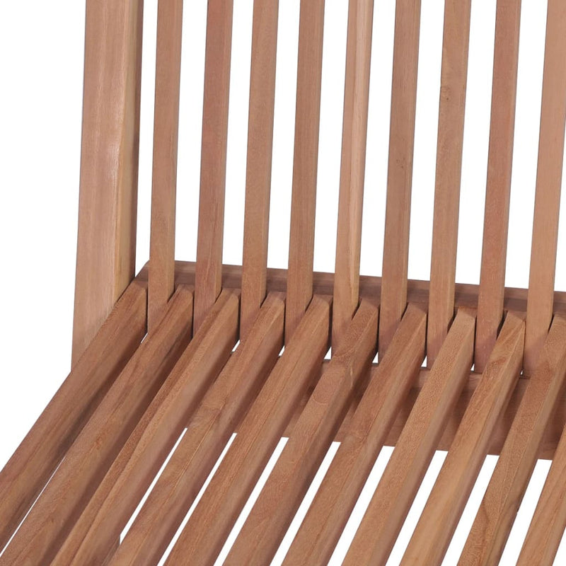vidaXL Folding Garden Chairs 4 pcs Solid Teak Wood