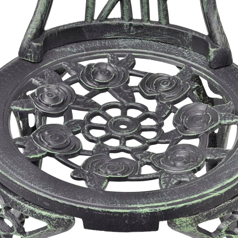 vidaXL Bistro Chairs 2 pcs Cast Aluminium Green