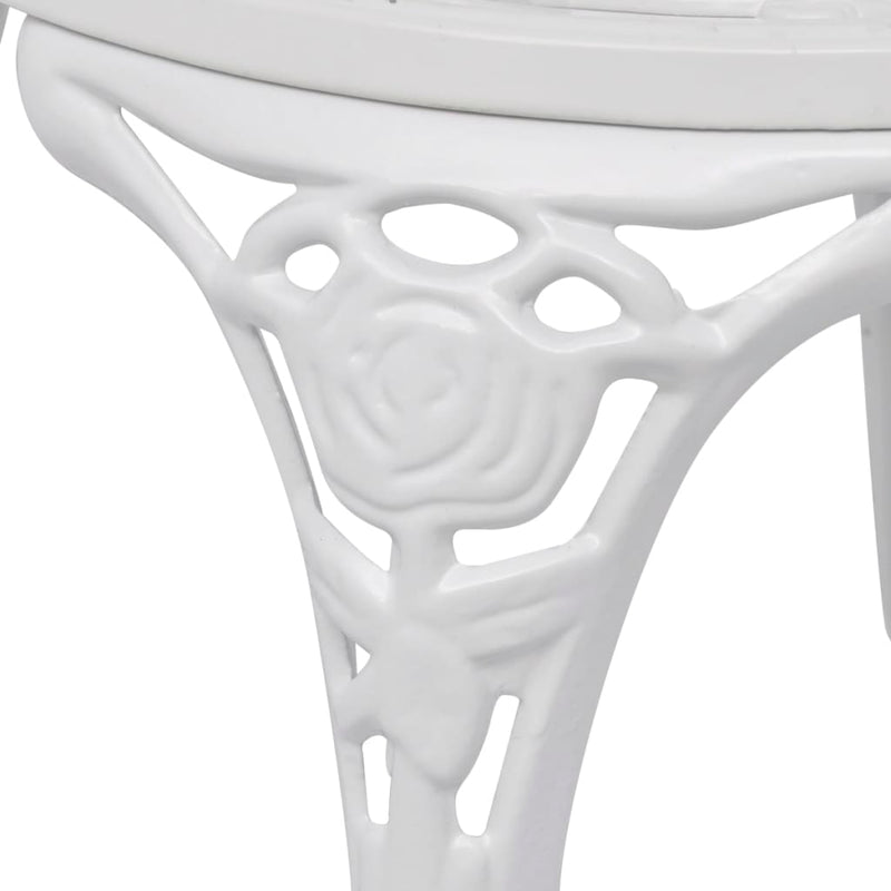 vidaXL Bistro Chairs 2 pcs Cast Aluminium White