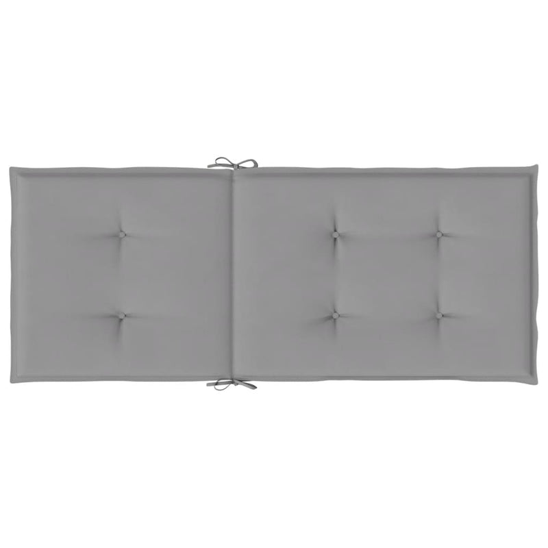 vidaXL Garden Highback Chair Cushions 4 pcs Grey 120x50x3 cm Fabric