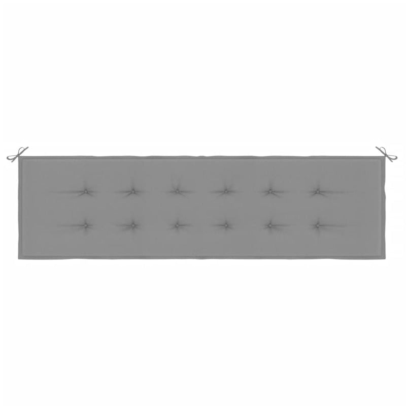 vidaXL Garden Bench Cushion Grey 180x50x3 cm Oxford Fabric