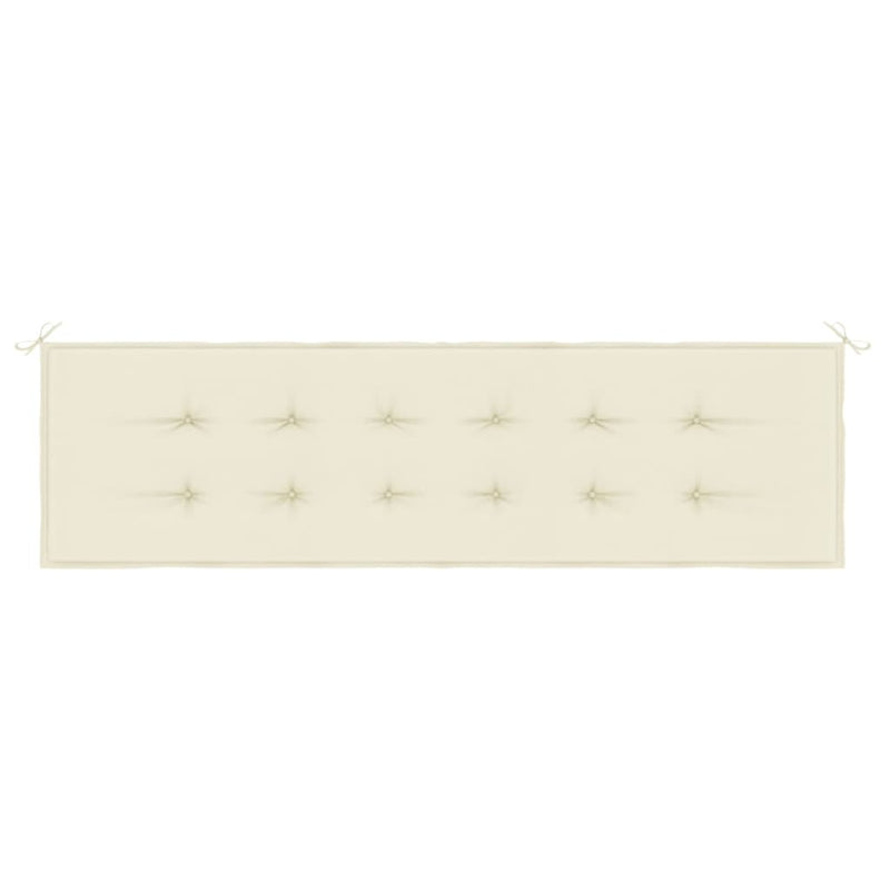 vidaXL Garden Bench Cushion Cream 180x50x3 cm Oxford Fabric
