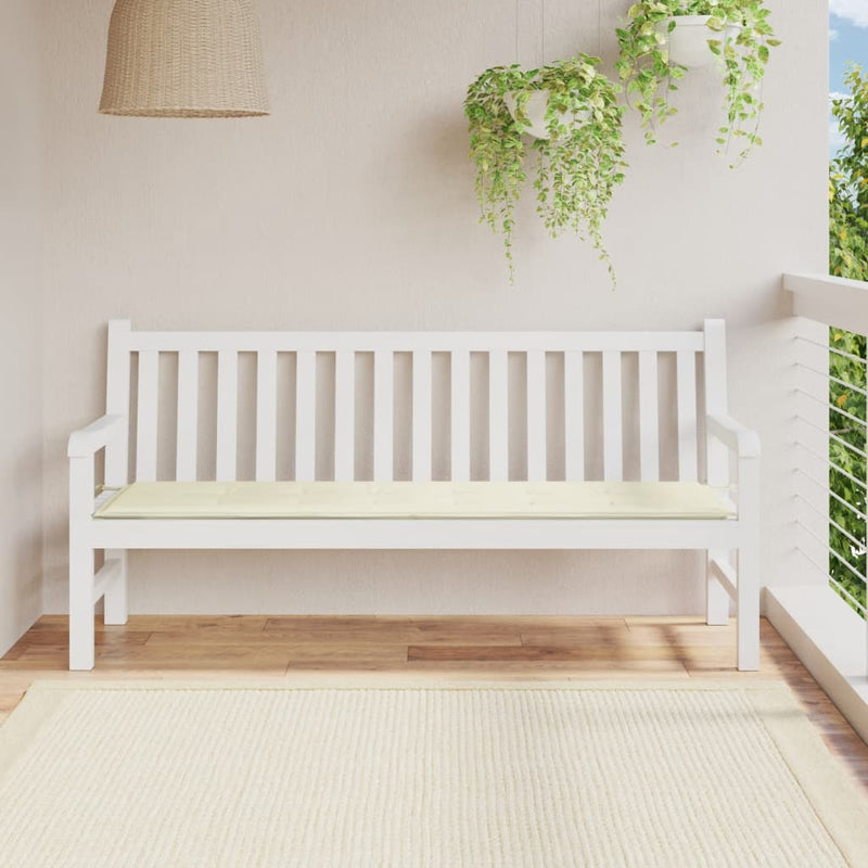 vidaXL Garden Bench Cushion Cream 180x50x3 cm Oxford Fabric