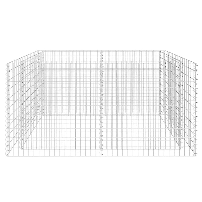 vidaXL Gabion Raised Bed Steel 180x90x100 cm Silver