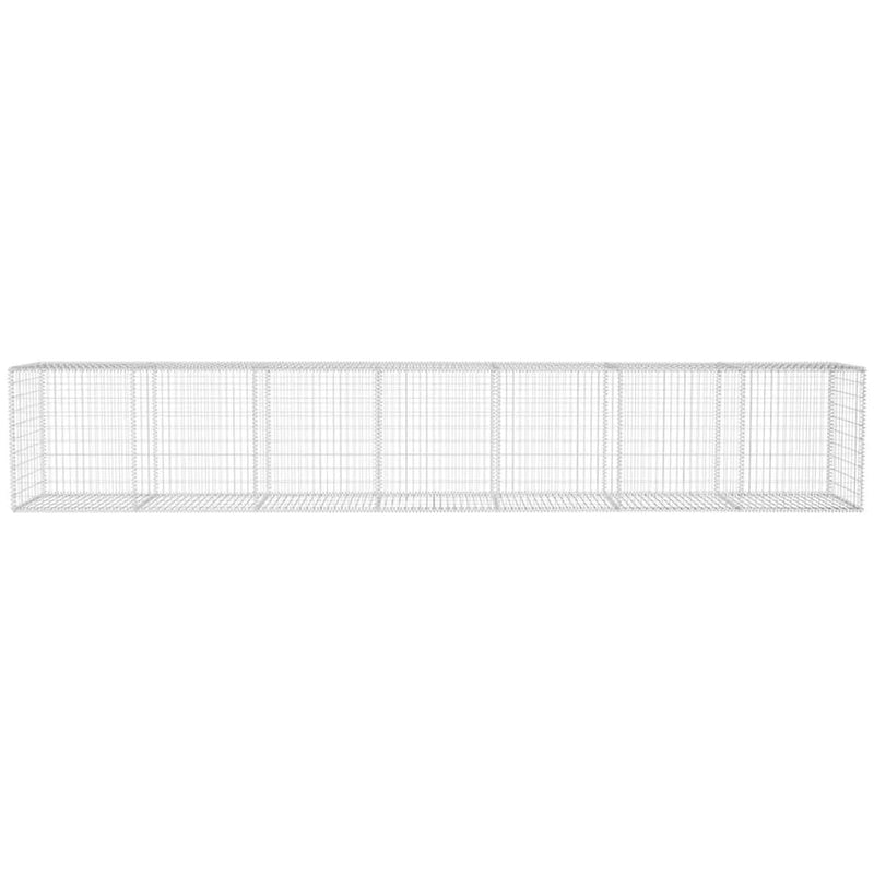 vidaXL Gabion Wall with Cover Galvanised Steel 600x50x100 cm
