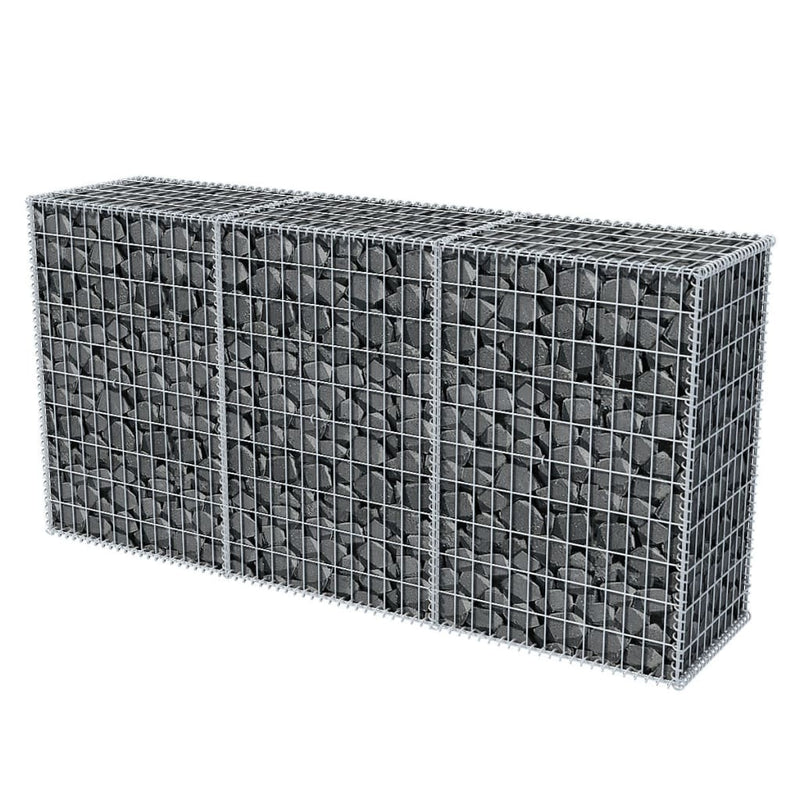 vidaXL Gabion Basket Galvanised Steel 200x50x100 cm