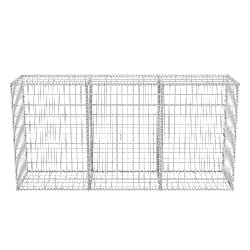 vidaXL Gabion Basket Galvanised Steel 200x50x100 cm