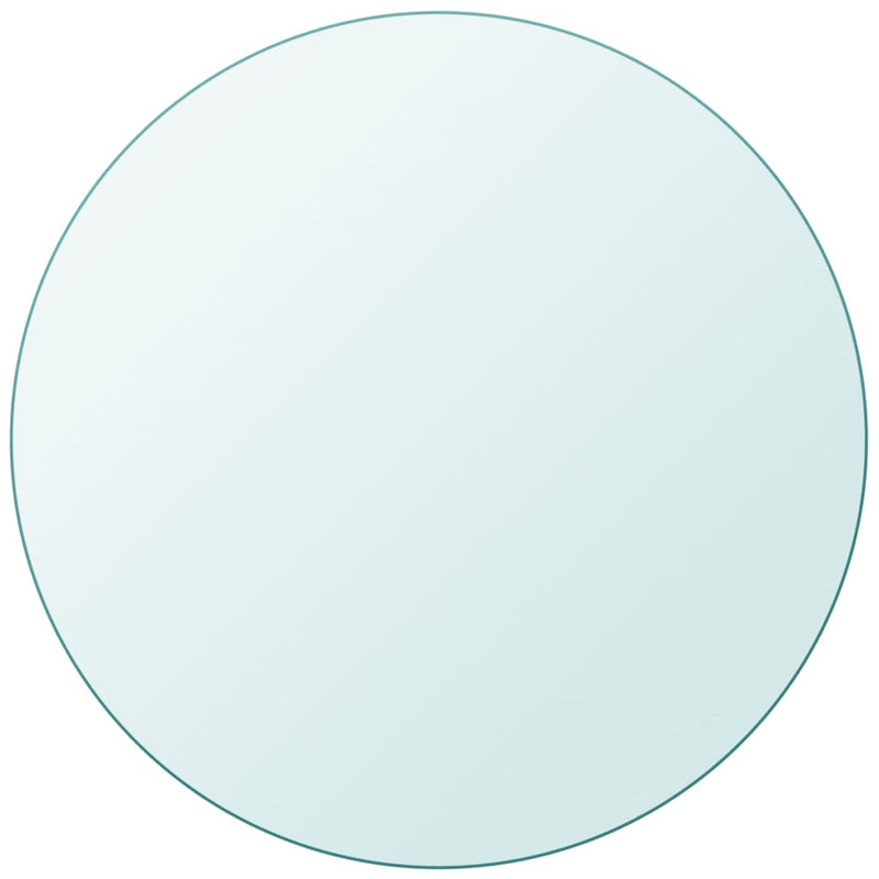 vidaXL Table Top Tempered Glass Round 700 mm