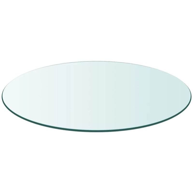 vidaXL Table Top Tempered Glass Round 700 mm