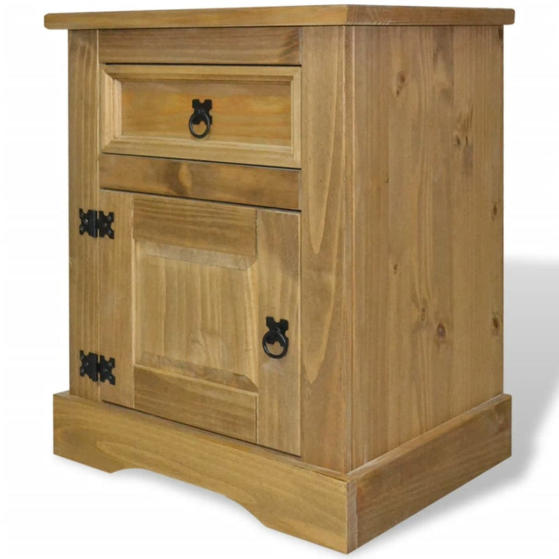 vidaXL Bedside Cabinet Mexican Pine Corona Range 53x39x66 cm