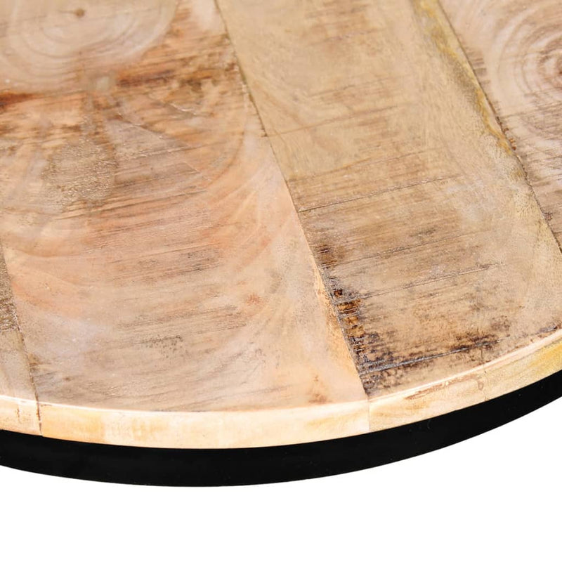 vidaXL Coffee Table Set 2 Pieces Rough Mango Wood Round 40/50 cm