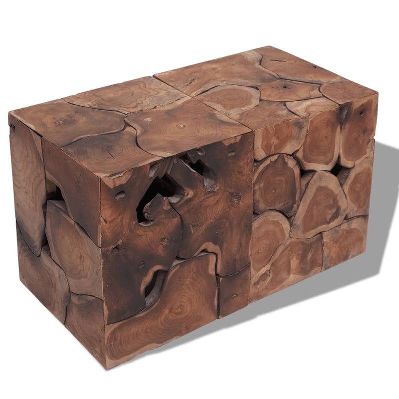 vidaXL Stools 2 pcs Brown 40x40x45 cm Solid Teak Wood