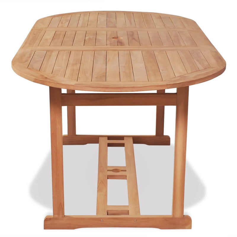 vidaXL 7 Piece Outdoor Dining Set with Folding Chairs Solid Teak Wood