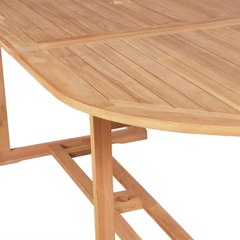 vidaXL 7 Piece Outdoor Dining Set with Folding Chairs Solid Teak Wood