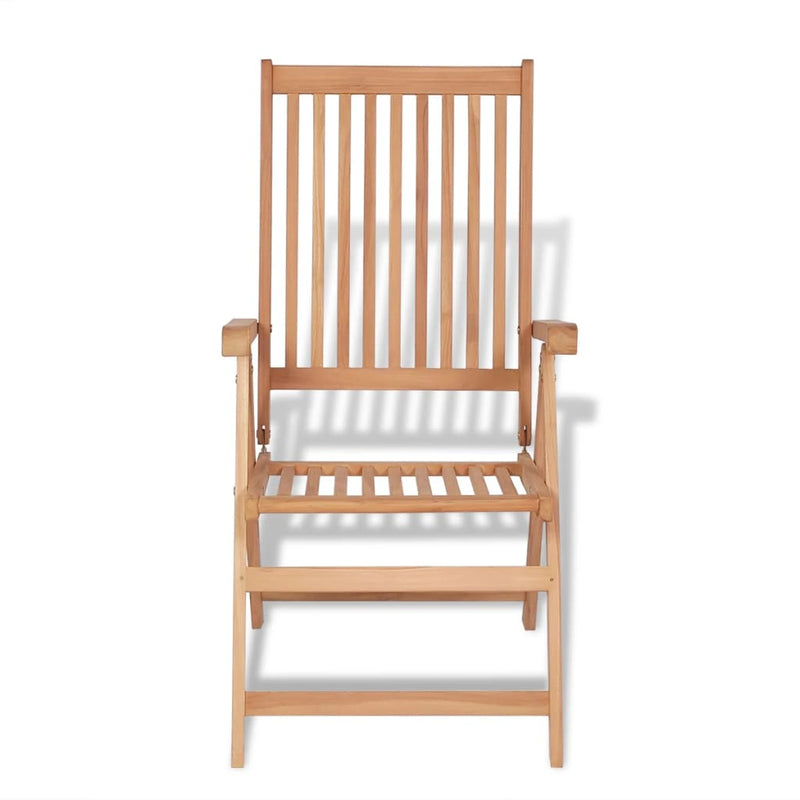 vidaXL 7 Piece Outdoor Dining Set with Folding Chairs Solid Teak Wood
