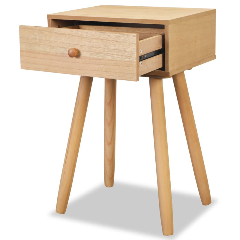 vidaXL Bedside Tables 2 pcs Solid Pinewood 40x30x61 cm Brown