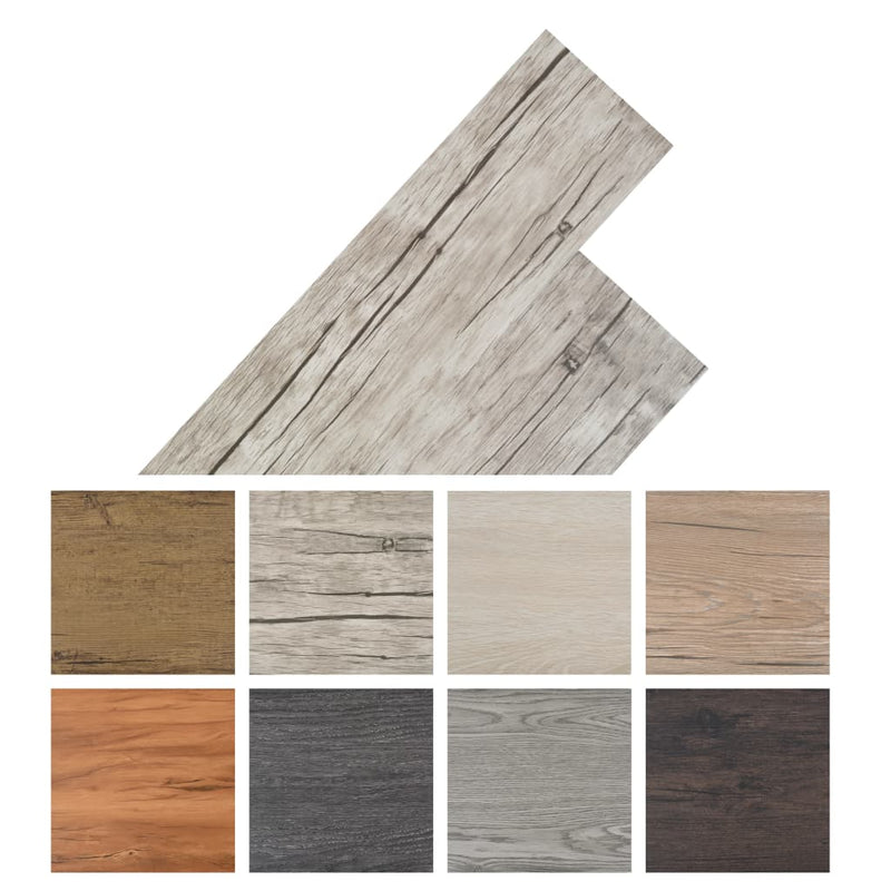 vidaXL Self-adhesive PVC Flooring Planks 5.02 m² 2 mm Oak Washed