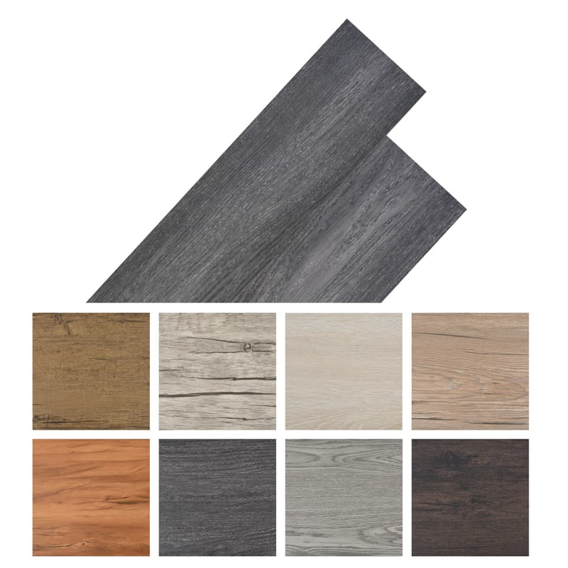 vidaXL Self-adhesive PVC Flooring Planks 5.02 m² 2 mm Black and White