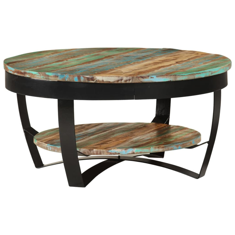vidaXL Coffee Table 65 cm Solid Reclaimed Wood
