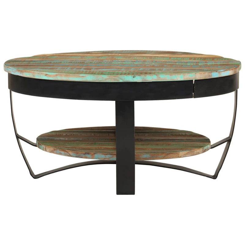 vidaXL Coffee Table 65 cm Solid Reclaimed Wood