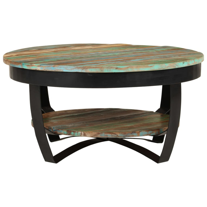 vidaXL Coffee Table 65 cm Solid Reclaimed Wood