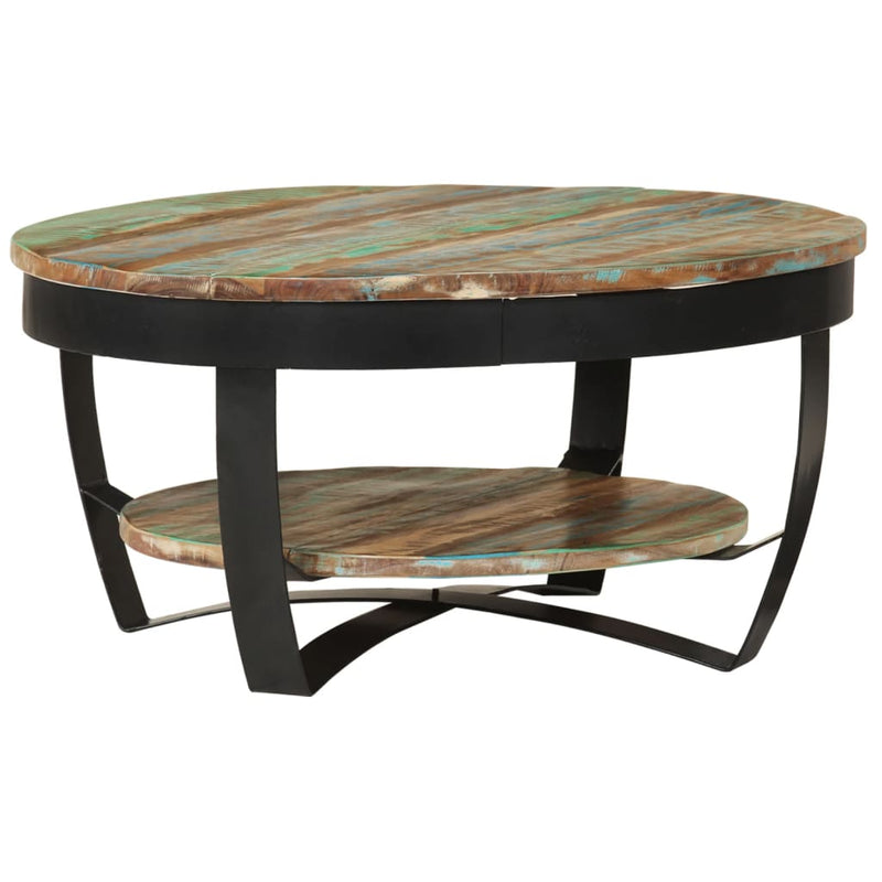 vidaXL Coffee Table 65 cm Solid Reclaimed Wood