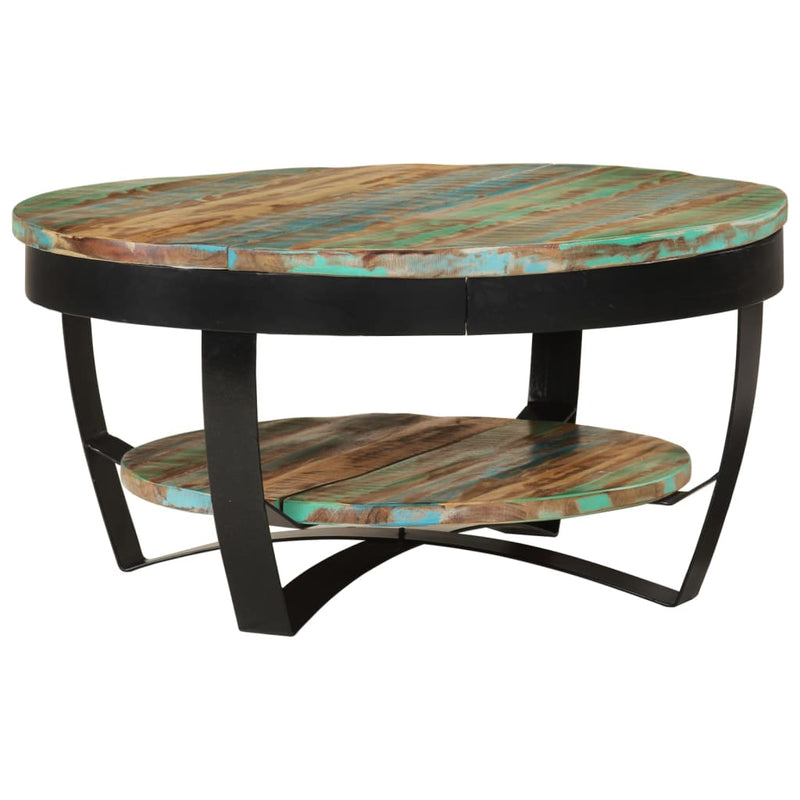 vidaXL Coffee Table 65 cm Solid Reclaimed Wood