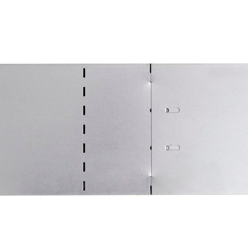 vidaXL Lawn Fences 5 pcs Galvanised Steel 100x19 cm