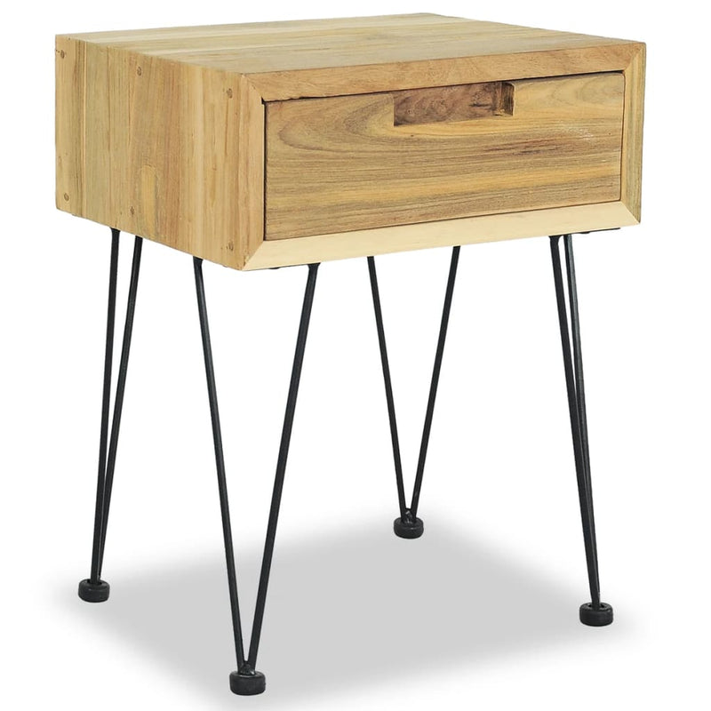 vidaXL Bedside Cabinet 40x30x50 cm Solid Teak