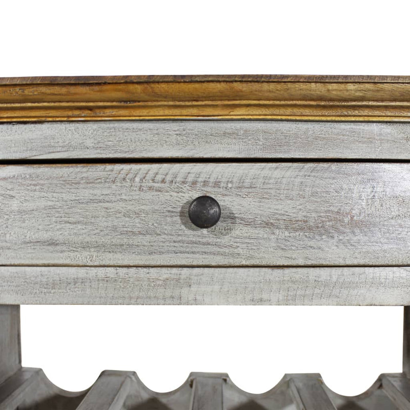vidaXL Wine Rack Solid Mahogany Wood 55x23x85 cm