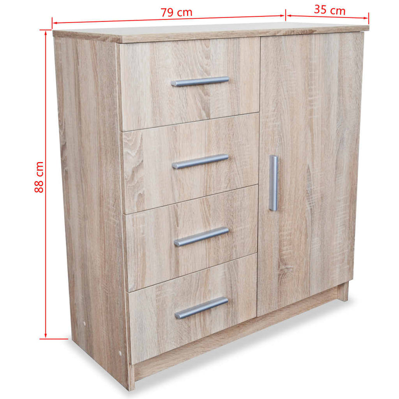 vidaXL Sideboard Engineered Wood 79x35x88 cm Oak
