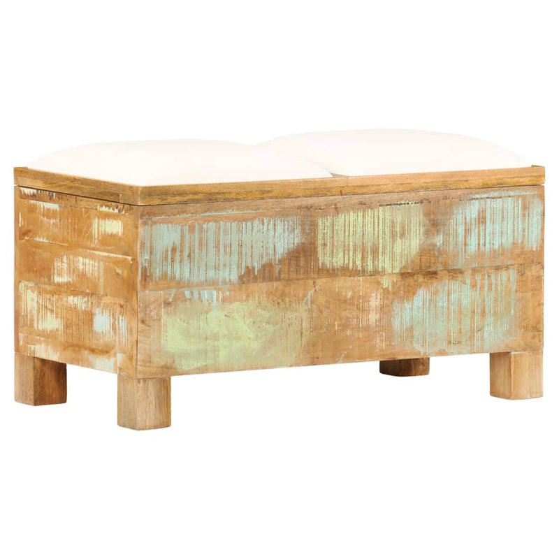 vidaXL Storage Bench Solid Reclaimed Wood 80x40x40 cm